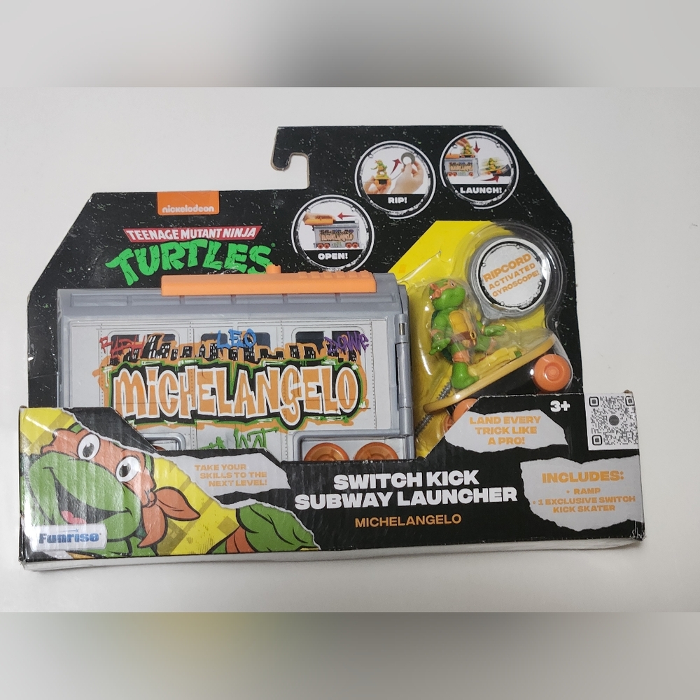 Teenage Mutant Ninja Turtles Switch Kick Subway Launcher Michelangelo Ripcord